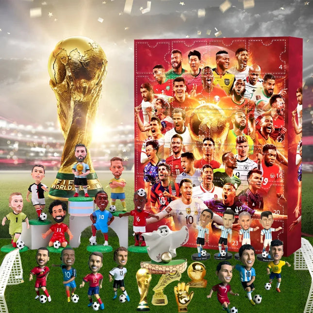Football Advent Calendar 2026 - 24-Door Figures Toy, Countdown Gift Set