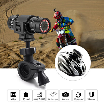 Motorcycle Helmet Camera - 1080P Waterproof Action Camera for Cyclists