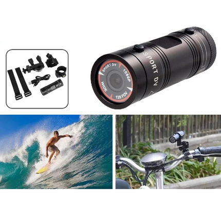 Motorcycle Helmet Camera - 1080P Waterproof Action Camera for Cyclists