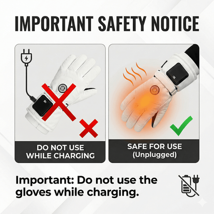 Rechargeable Touchscreen Heated Gloves - 1200mAh, 3 Heat Modes