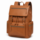 Leather Laptop Backpack - Genuine Leather, Padded Straps, 15-Inch Laptop