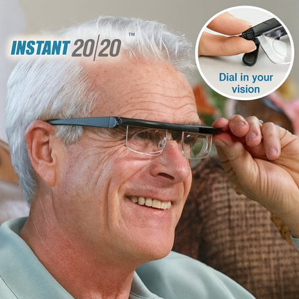 Adjustable Focus Eyeglasses - Dial-In Reading Glasses for Close-Up Work