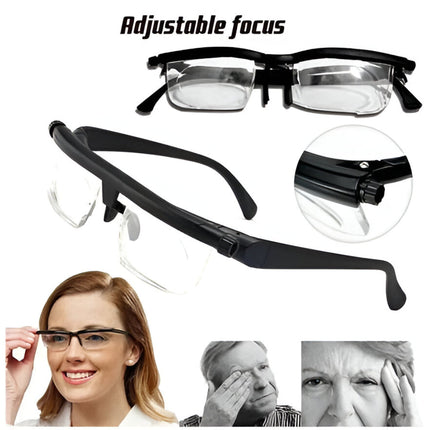 Adjustable Focus Eyeglasses - Dial-In Reading Glasses for Close-Up Work