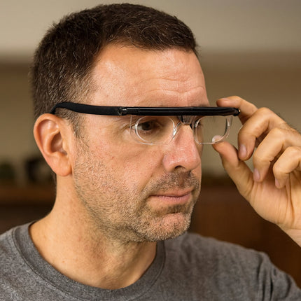 Adjustable Focus Eyeglasses - Dial-In Reading Glasses for Close-Up Work
