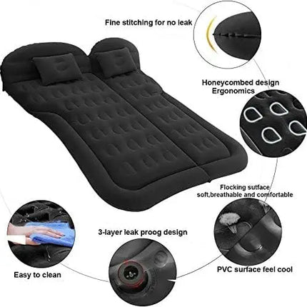 Portable Inflatable Car Mattress - Built-In Pump, Foldable, Versatile