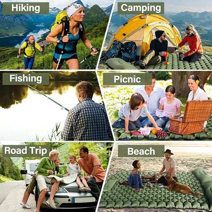 Ultralight Inflatable Sleeping Pad - TPU Coated, Double Wide, Packable