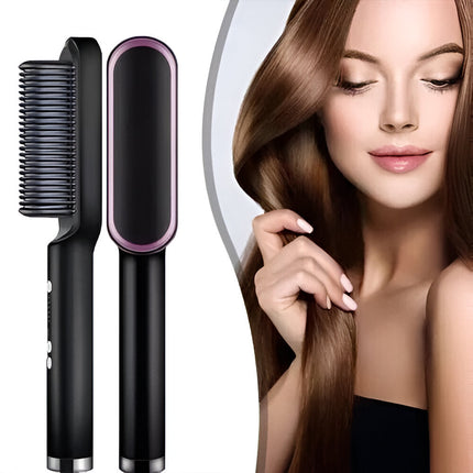 Electric Hot Comb - Hair Straightening Brush, Heated Styling Tool, PBT
