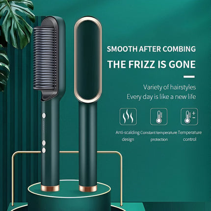 Electric Hot Comb - Hair Straightening Brush, Heated Styling Tool, PBT