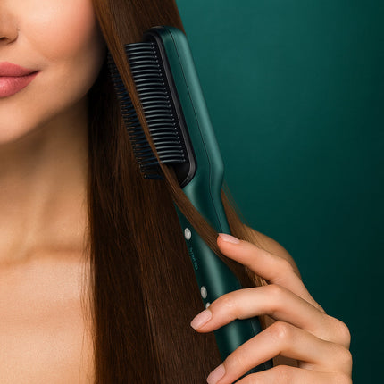 Electric Hot Comb - Hair Straightening Brush, Heated Styling Tool, PBT