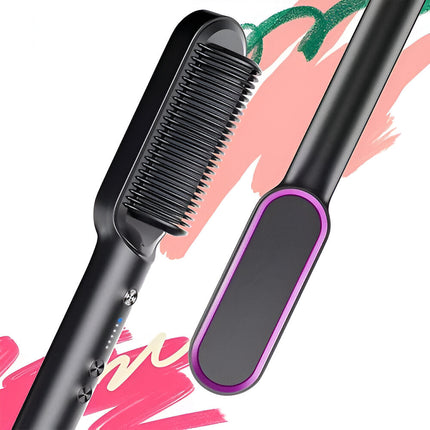 Electric Hot Comb - Hair Straightening Brush, Heated Styling Tool, PBT