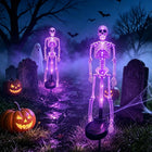 Solar Skeleton Stake Lights - Halloween Outdoor Pathway and Garden Decor