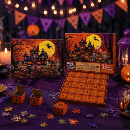 Halloween Advent Calendar Puzzle - 1,008-Piece Haunted Castle Countdown