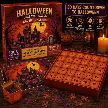 Halloween Advent Calendar Puzzle - 1,008-Piece Haunted Castle Countdown