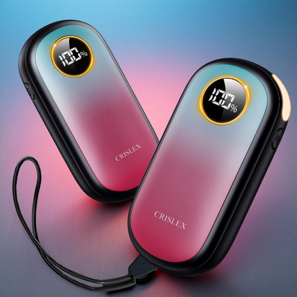 Aluminum Hand Warmer - Reusable Metal Dual Pack, USB Rechargeable Set