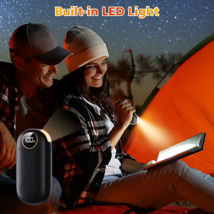 Aluminum Hand Warmer - Reusable Metal Dual Pack, USB Rechargeable Set