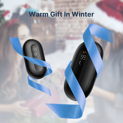 Magnetic Hand Warmer - 2-in-1 Rechargeable, LED Display, 3 Heat Levels