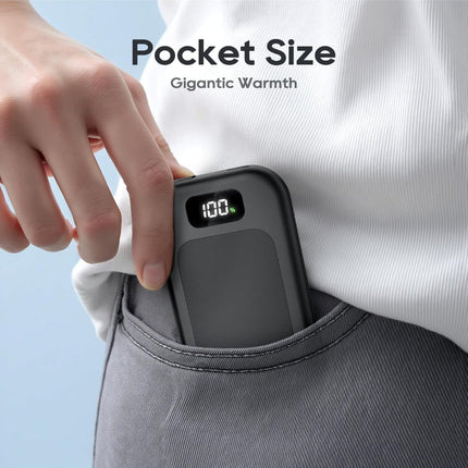 Rechargeable Pocket Warmer - 2-Pack, LED Display, USB Charging Warmth
