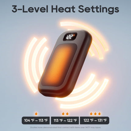 Rechargeable Pocket Warmer - 2-Pack, LED Display, USB Charging Warmth