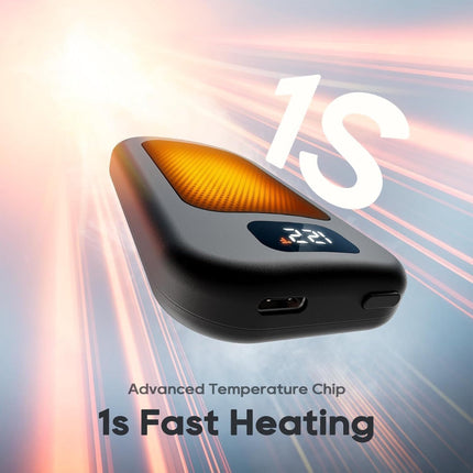 Rechargeable Pocket Warmer - 2-Pack, LED Display, USB Charging Warmth