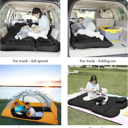 Portable Inflatable Car Mattress - Built-In Pump, Foldable, Versatile