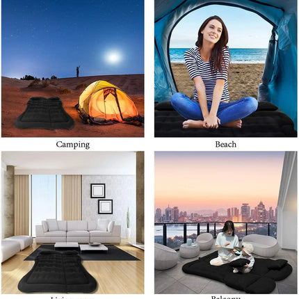 Portable Inflatable Car Mattress - Built-In Pump, Foldable, Versatile