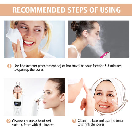 Blackhead Remover Pore Vacuum Cleaner - 5-Probe Suction Facial Cleaner