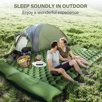 Ultralight Inflatable Sleeping Pad - TPU Coated, Double Wide, Packable