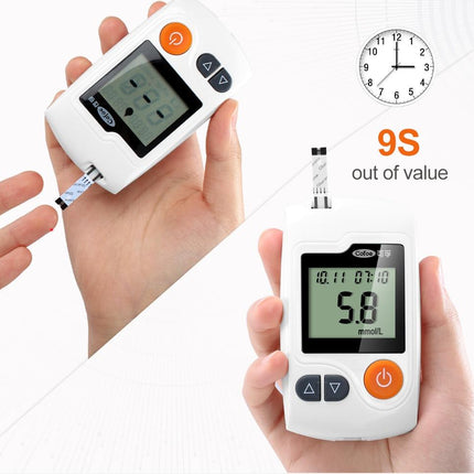Blood Glucose Meter - 100 Test Strips, Lancets, Fast At-Home Readings