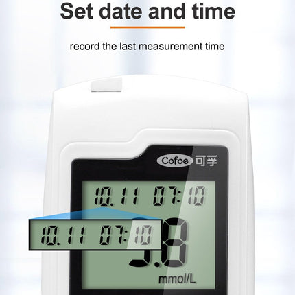 Blood Glucose Meter - 100 Test Strips, Lancets, Fast At-Home Readings