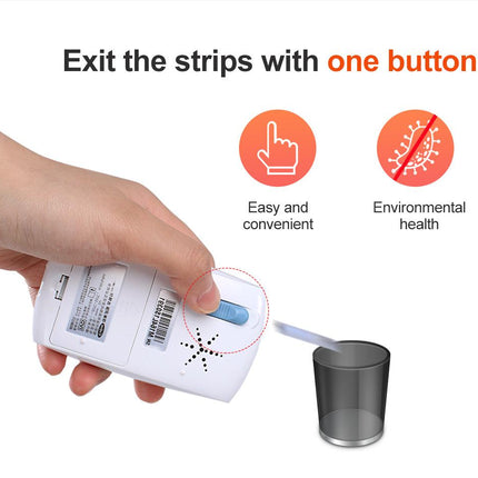 Blood Glucose Meter - 100 Test Strips, Lancets, Fast At-Home Readings