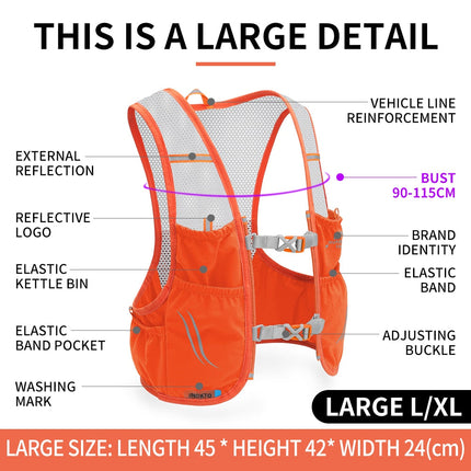 Breathable Running Backpack Vest - Ultralight, Adjustable Hiking Pack