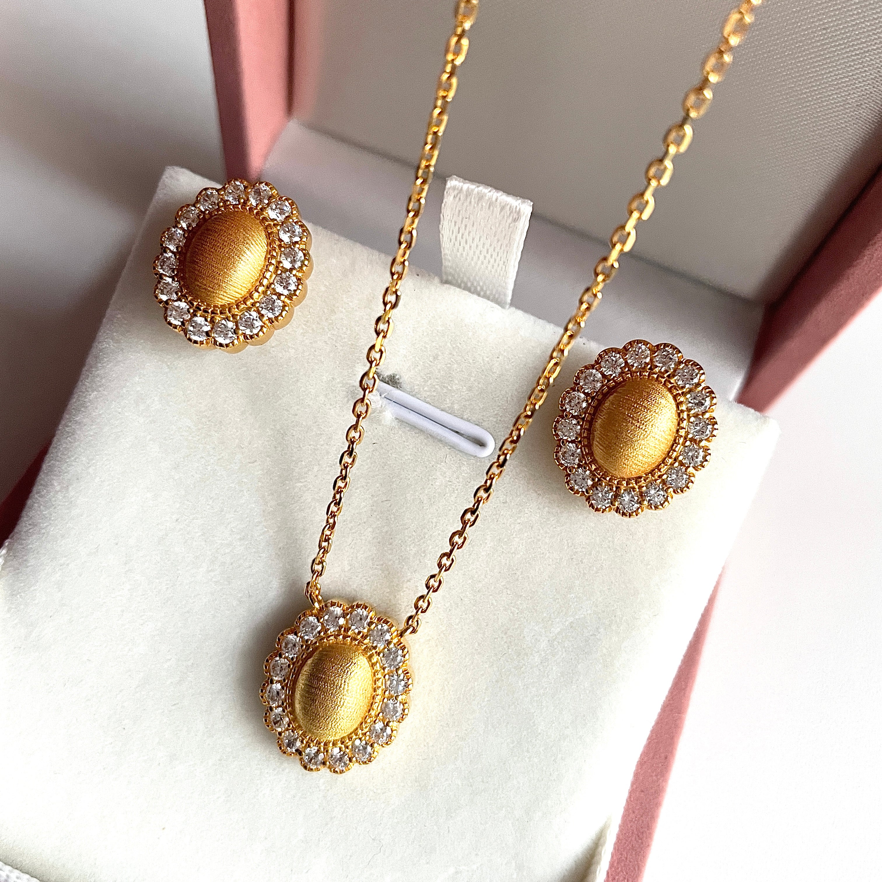 Lapse Stud Earrings & Necklace