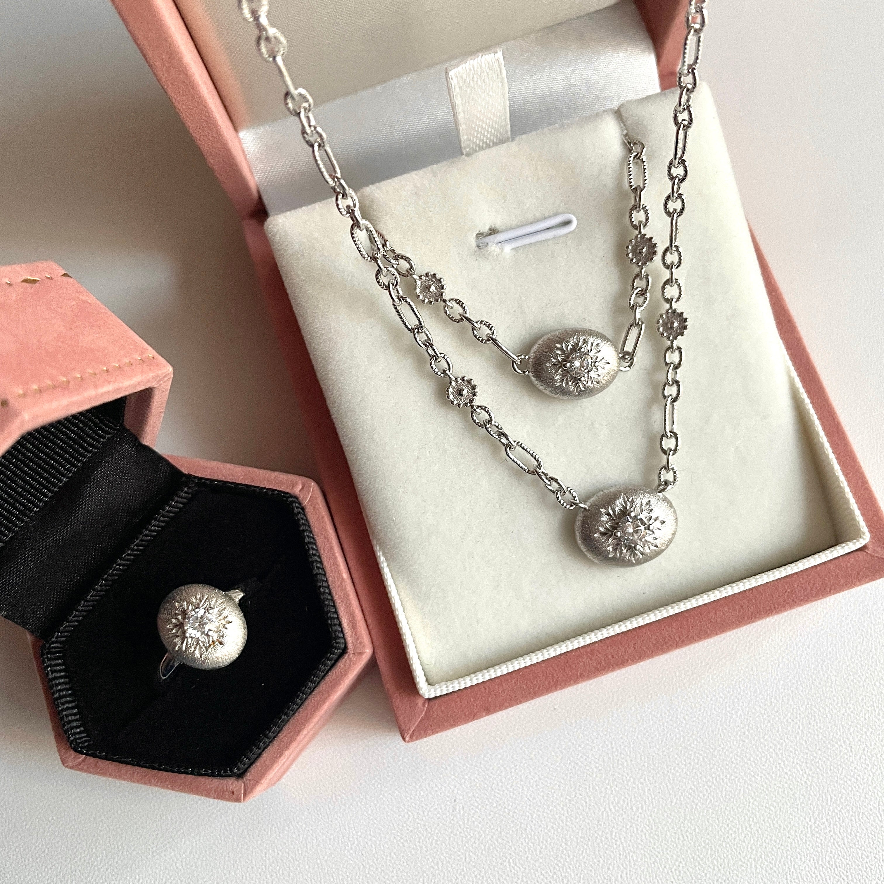 Nova Oval Earrings, Necklace & Ring