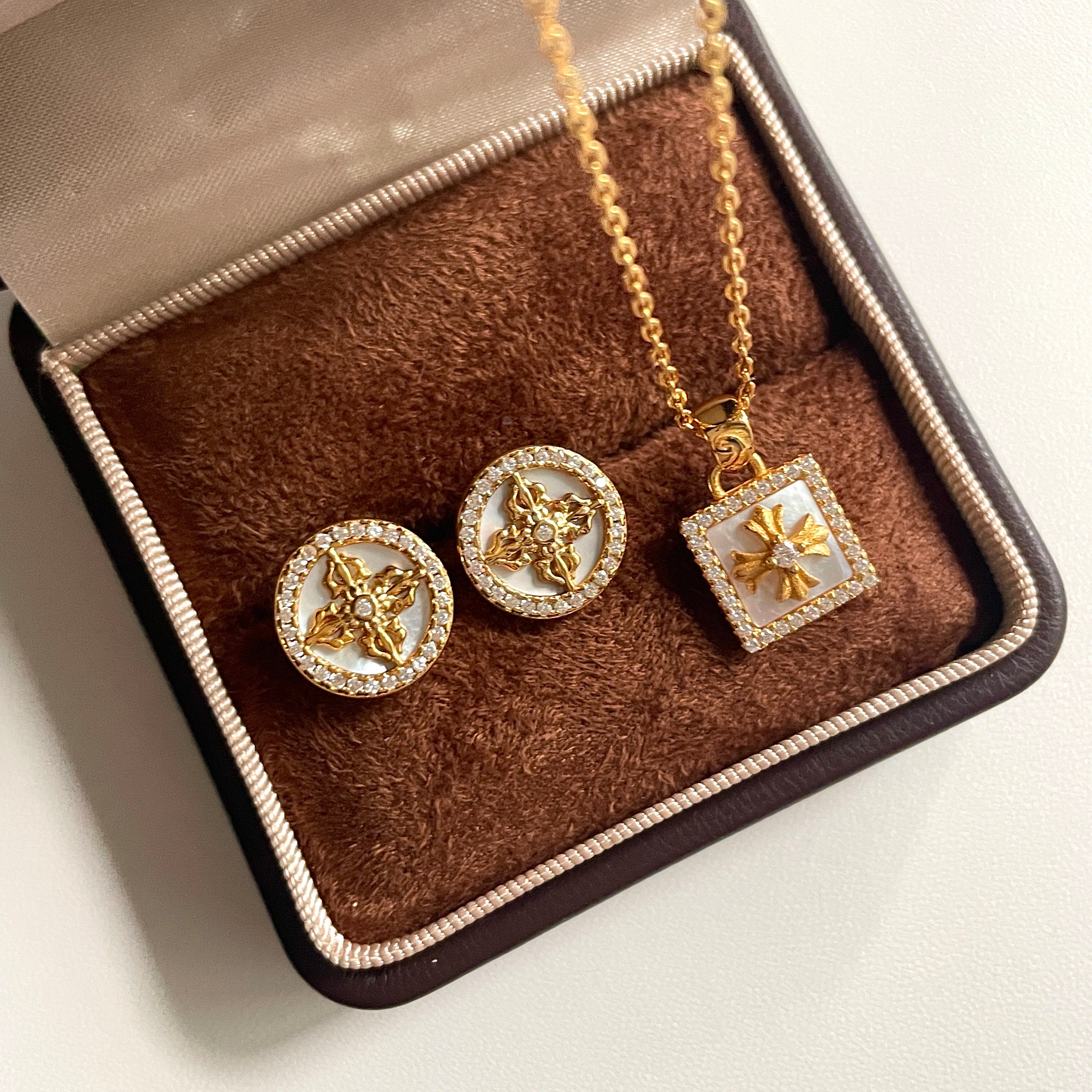 Fathom Stud Earrings & Necklace