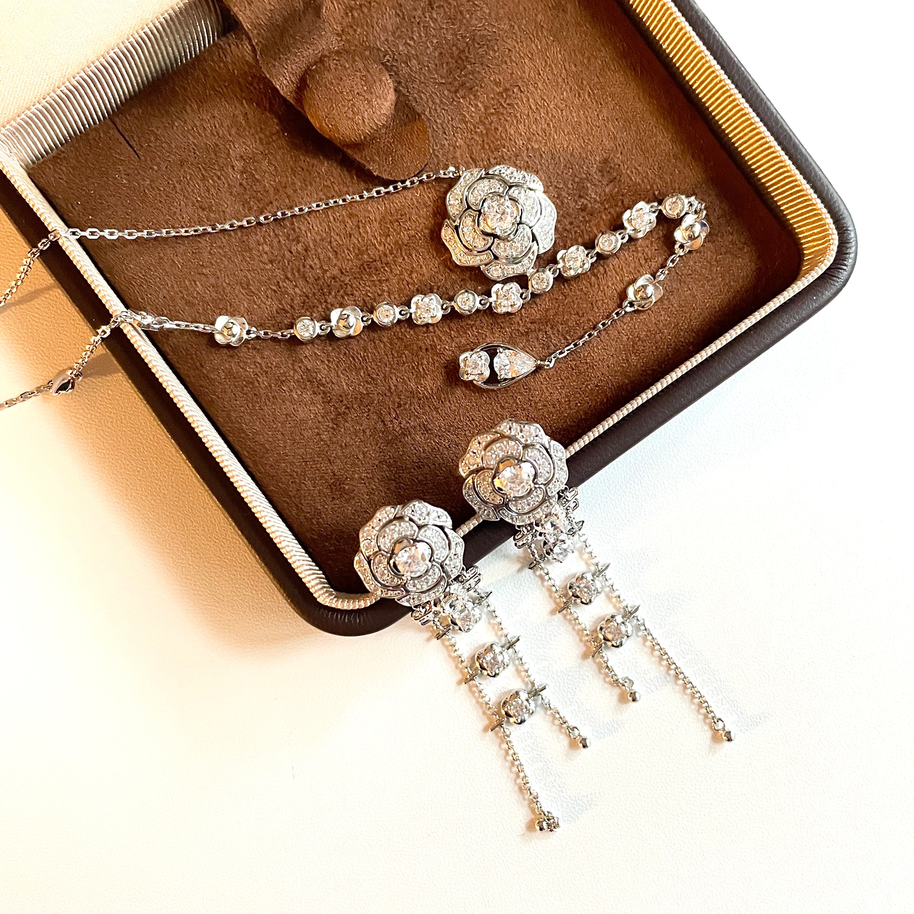 Suture Dual Earrings & Necklace