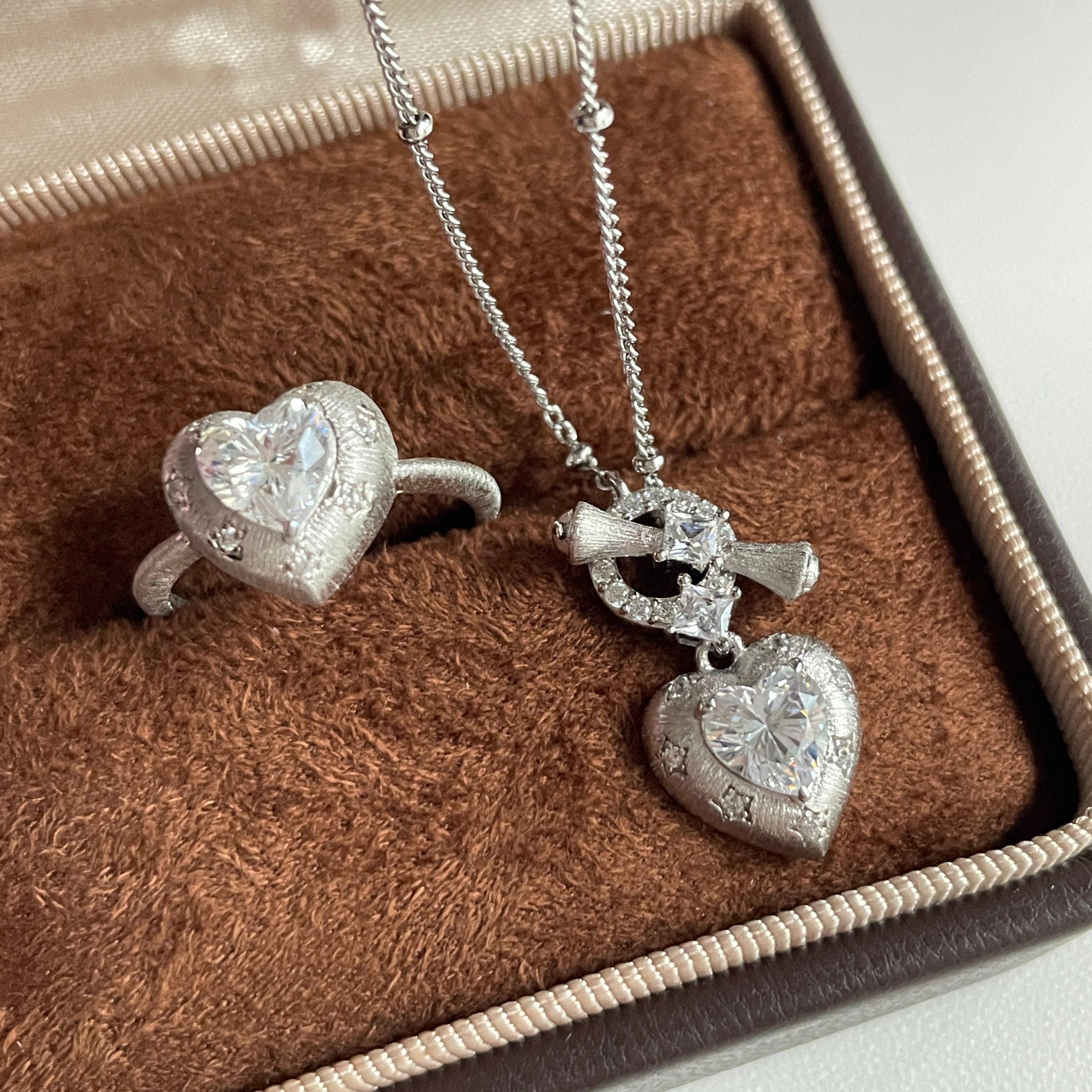 Heart Anchor Necklace & Ring