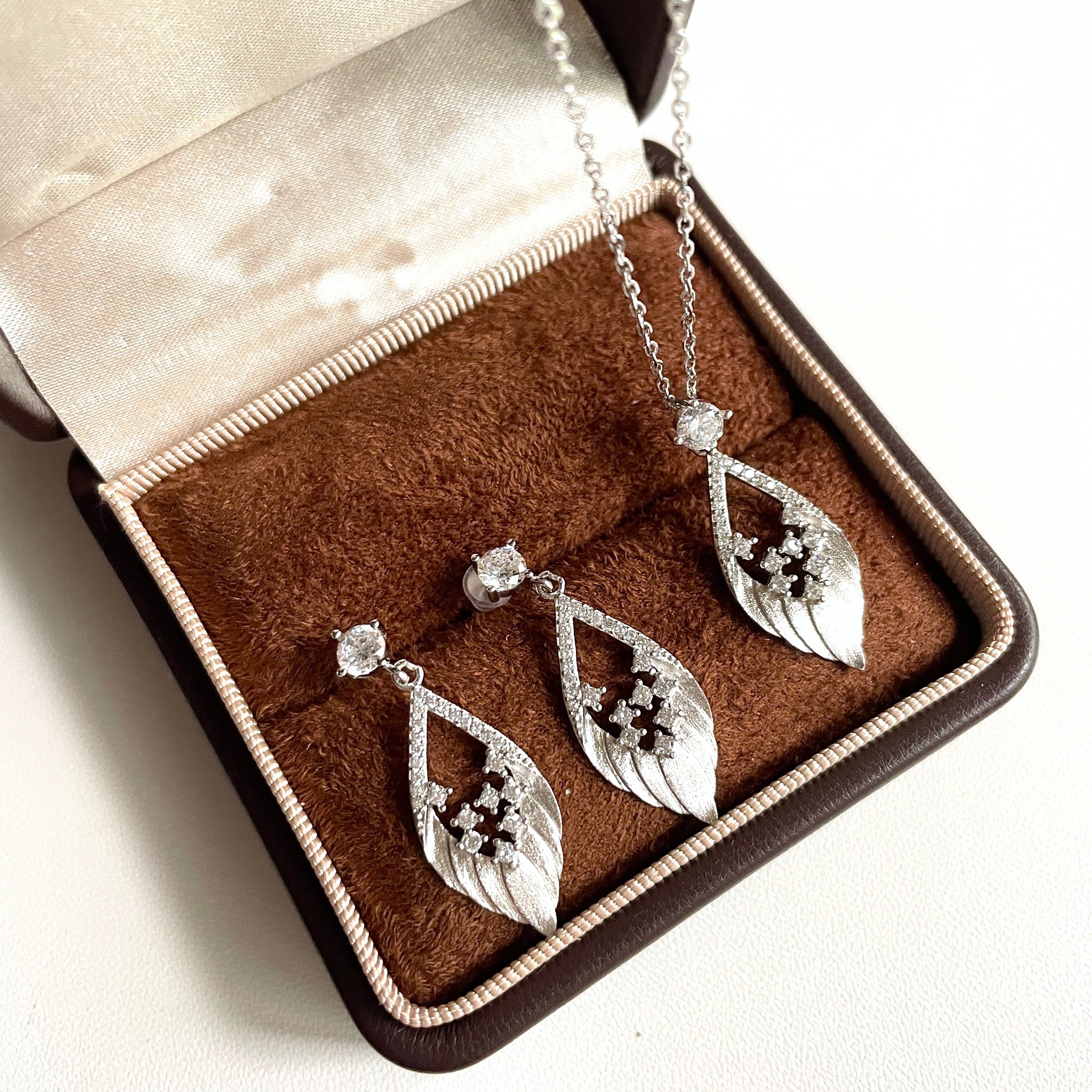 Feather Earrings & Necklace