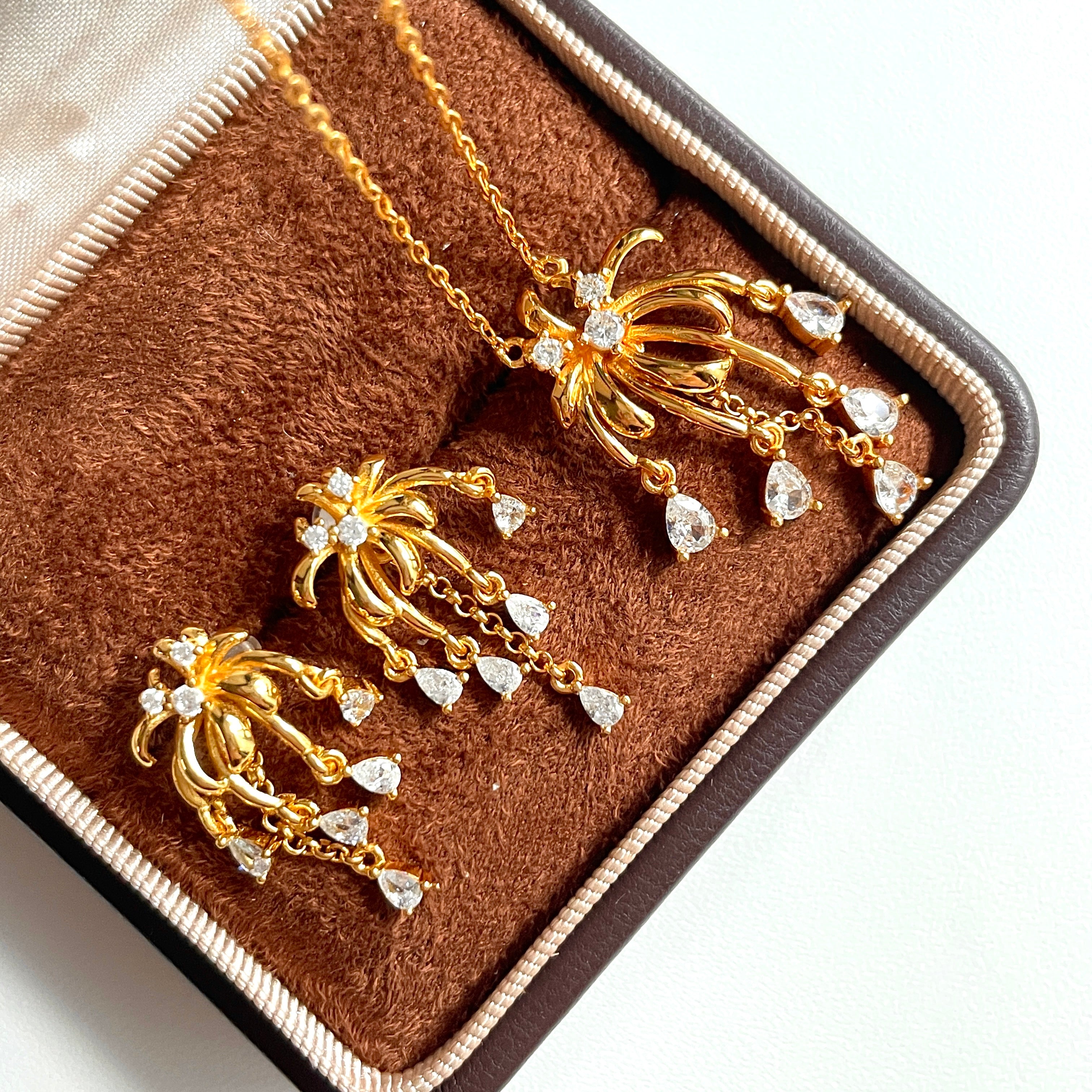 Firework Earrings & Necklace