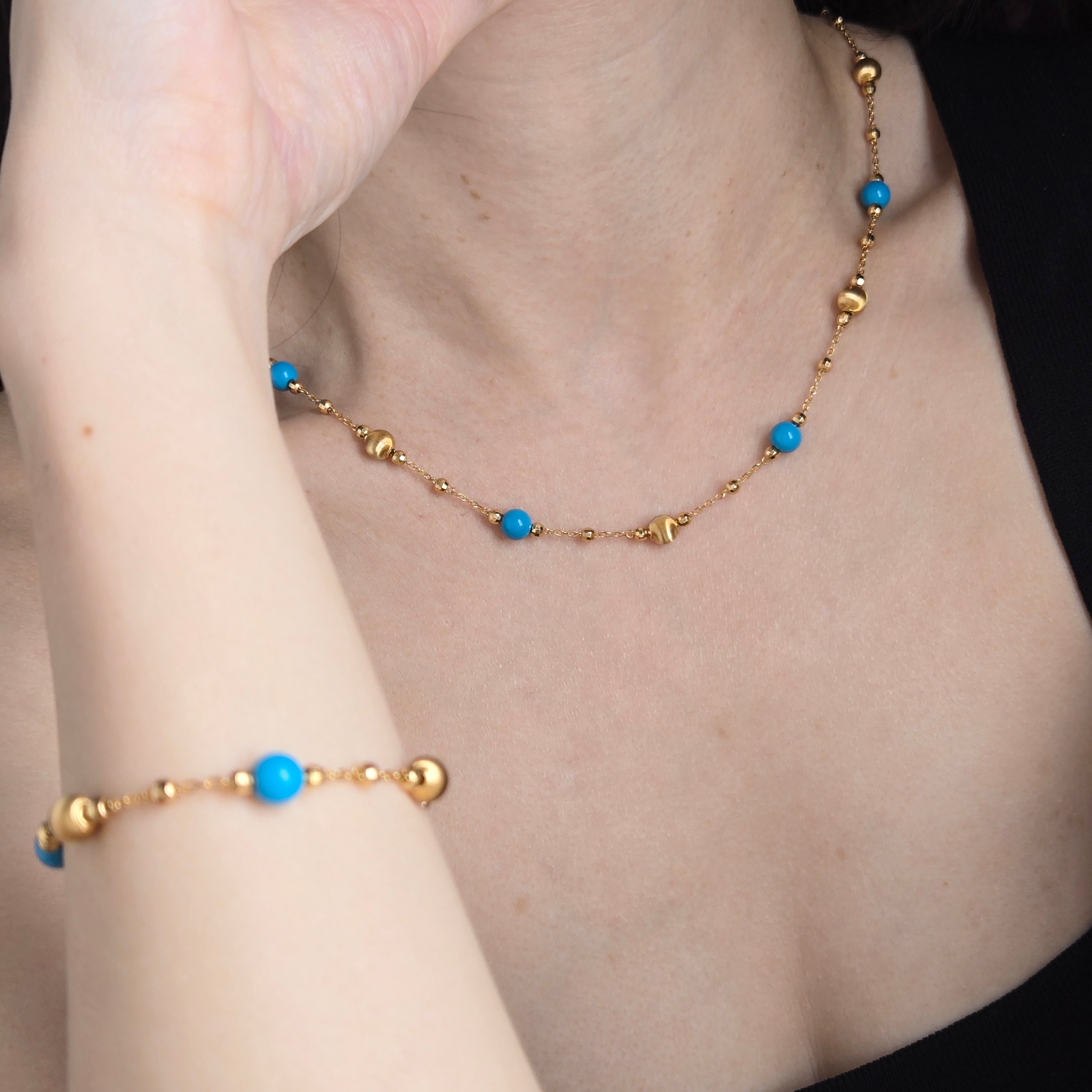 Cascade Turquoise Bracelet & Necklace