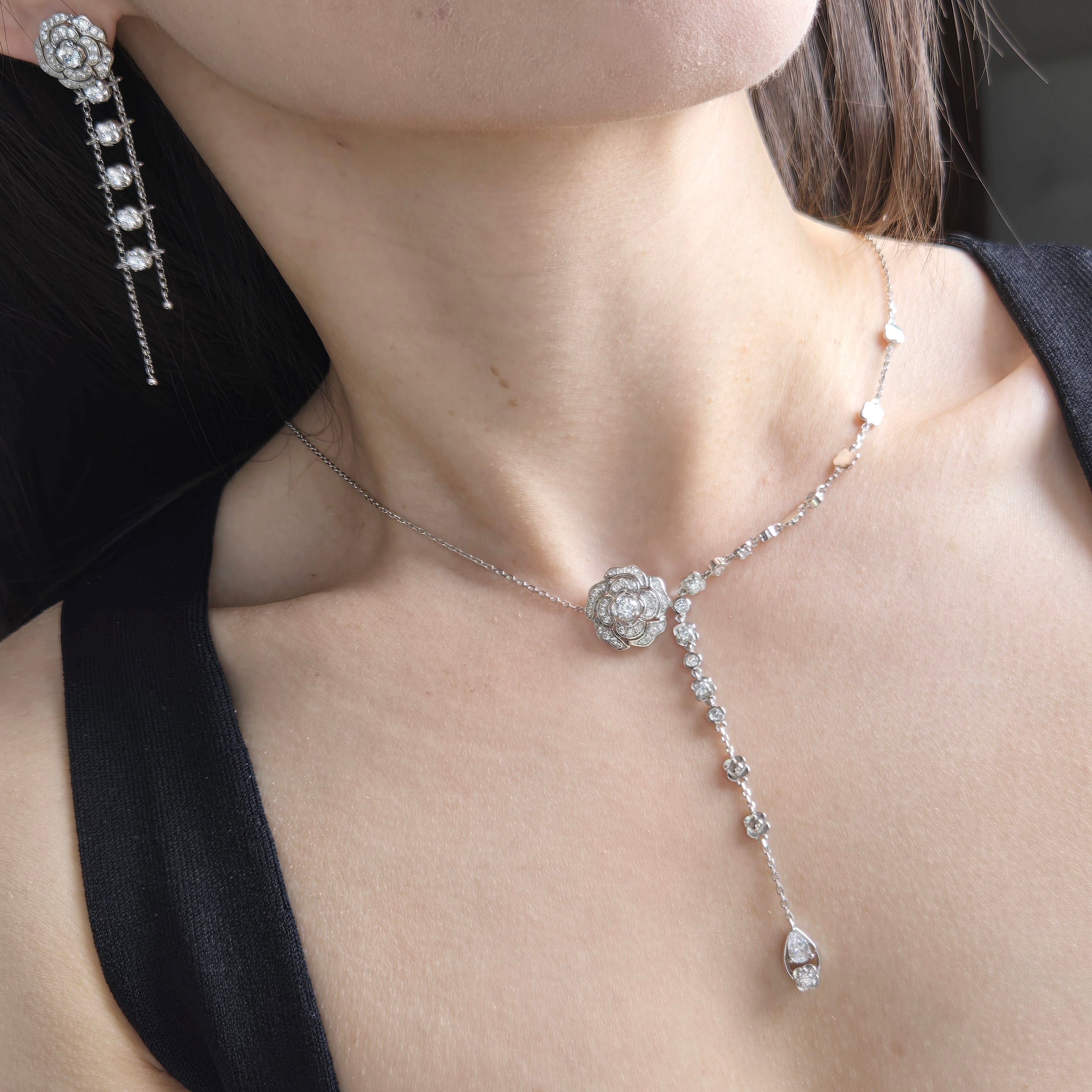 Suture Dual Earrings & Necklace