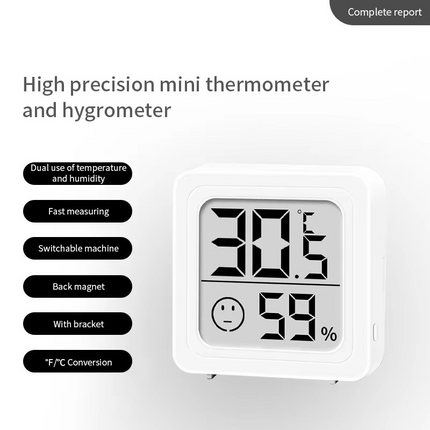 Indoor Climate Monitor - Digital LCD Thermometer and Hygrometer for Home
