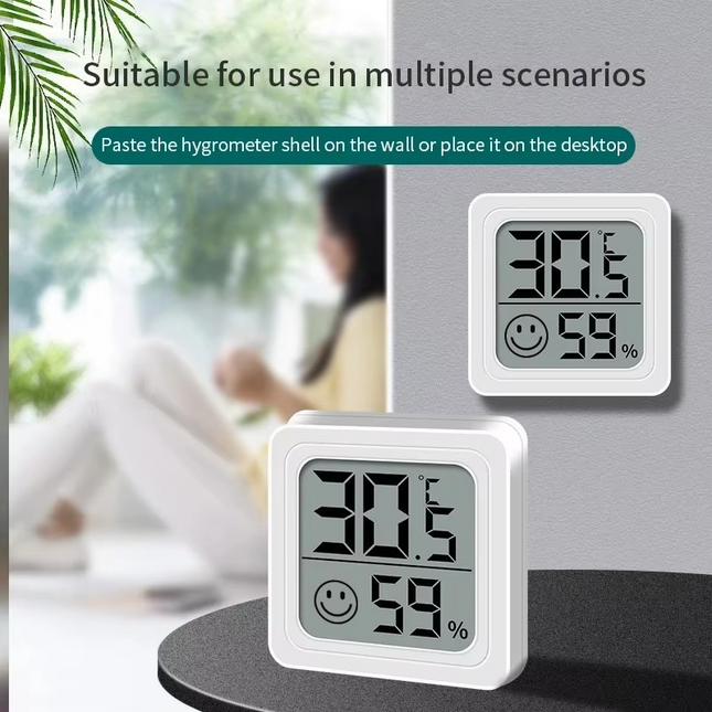 Indoor Climate Monitor - Digital LCD Thermometer and Hygrometer for Home