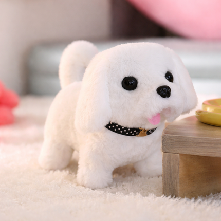 Plush Robot Dog - Interactive Walking, Barking, Tail-Wagging Puppy Toy