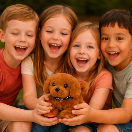 Plush Robot Dog - Interactive Walking, Barking, Tail-Wagging Puppy Toy