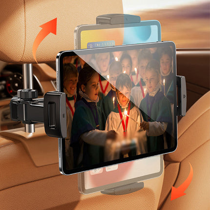 Tablet Holder for Car Headrest - Extendable iPad Mount with 360 Rotation