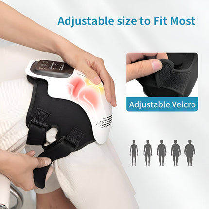 Cordless Heated Knee Wrap - Rechargeable Adjustable Knee Heating Pad
