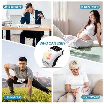 Cordless Heated Knee Wrap - Rechargeable Adjustable Knee Heating Pad