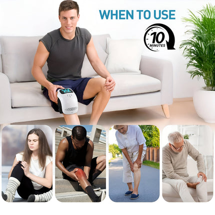 Cordless Heated Knee Wrap - Rechargeable Adjustable Knee Heating Pad