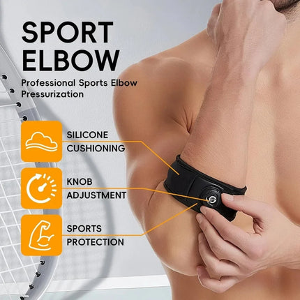 Knob Adjustment Elbow Brace - Precision Compression, Breathable Mesh