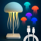 Jellyfish Lamp Night Light - Rechargeable LED Mood Light with Tentacles